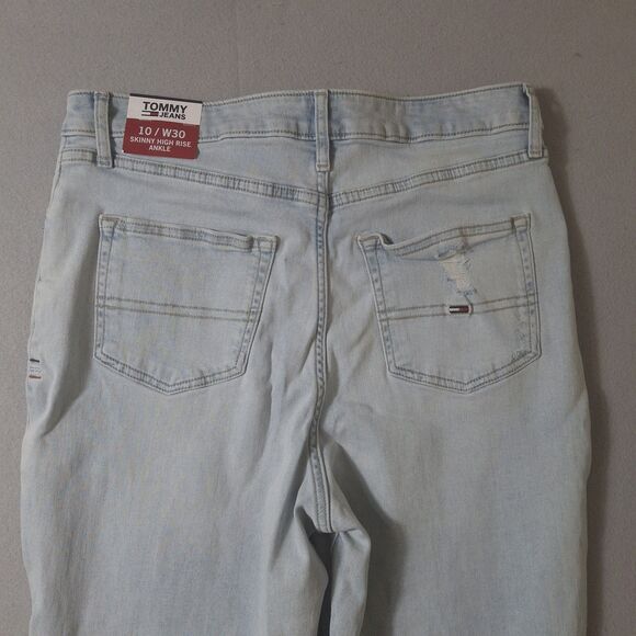 Tommy Hilfiger Tommy Jean Skinny High Rise Ankle 10 30x28 NWT Distressed Stretch - Picture 14 of 14